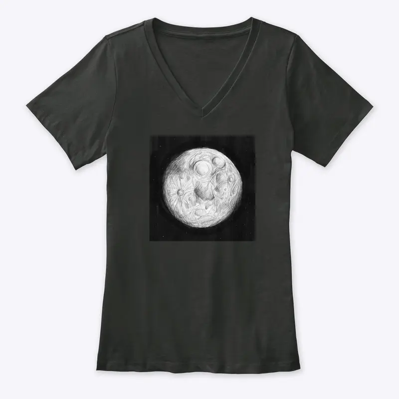 The moon V-nick tee